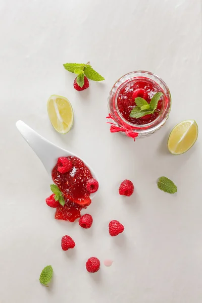 Raspberry Lemon Jam — Stock Photo, Image