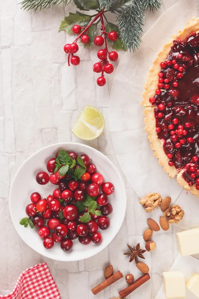 Baking with cranberries — Stock Photo, Image