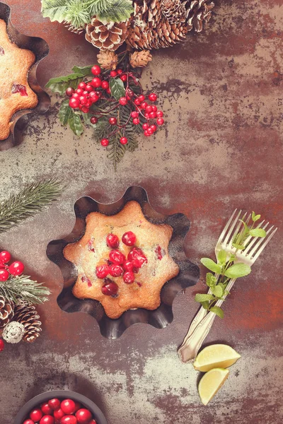 Tranbär Xmas cake — Stockfoto