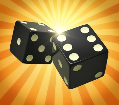 Siyah sarı turuncu kirişler zar