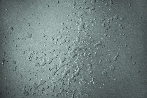 Gotas de agua sobre fondo metálico —  Fotos de Stock