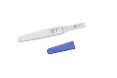 Açılan pozitif hamilelik testi çubuğunun izolasyonu, sürpriz