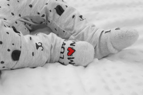 Lose Baby Feet Socks Love Mom — Stok Foto