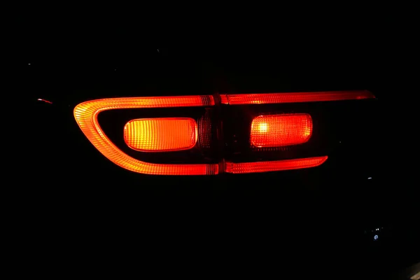 Car Red Headlight Abstract Detail Sedan Rear Light Equipment Automobile — Stock Photo, Image