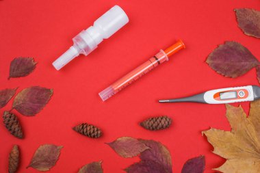 Burun damlası, termometre ve antipiretik şırınga. Çocukluk hastalıkları. Sonbahar hastalıkları