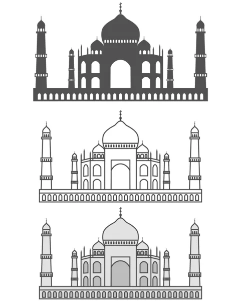 Taj Mahal — Stock Vector