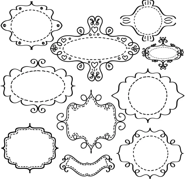 Croquis des cadres — Image vectorielle