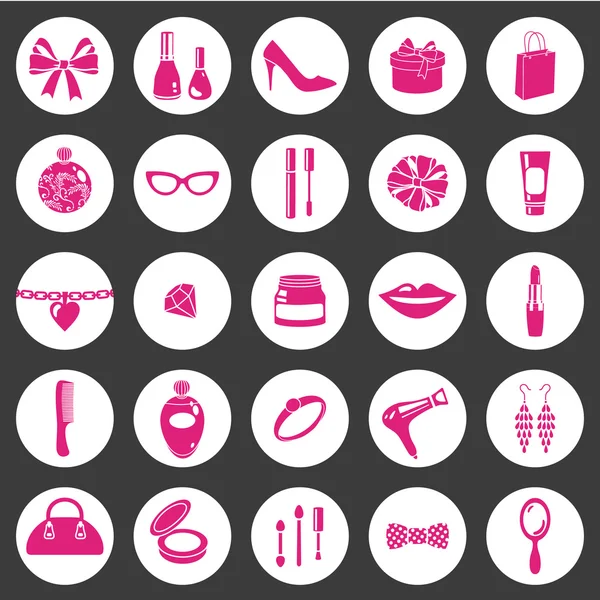 Woman icon set — Stock Vector