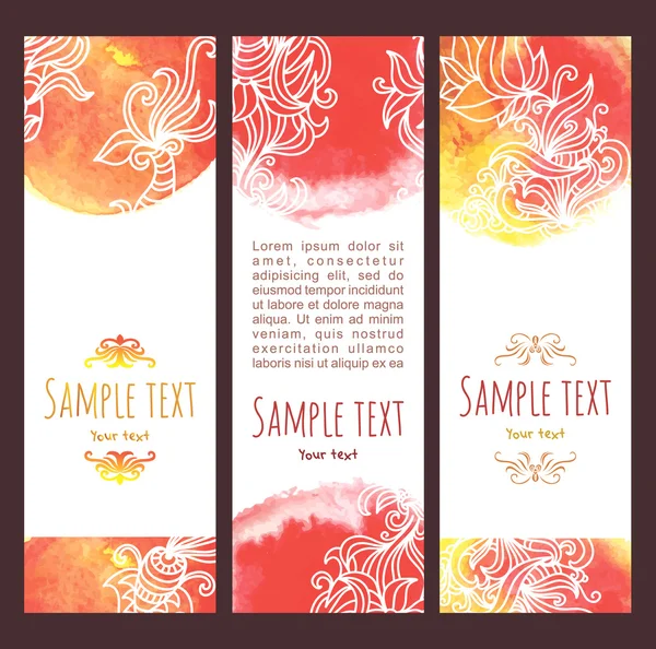 Aquarel banners — Stockvector