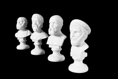 White marble bust of ancient greeks