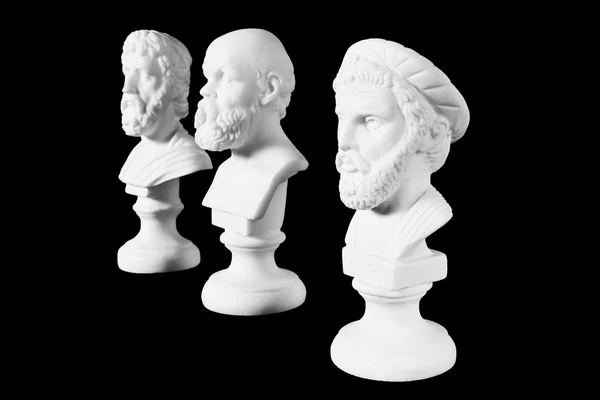 White marble bust of ancient greeks