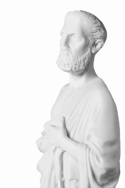 Busto de mármore branco do médico grego Hipócrates — Fotografia de Stock
