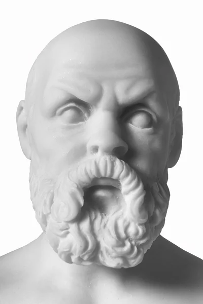 ギリシャの哲学者ソクラテスの分離の白い大理石の胸像 — ストック写真
