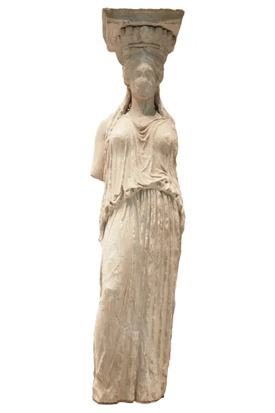 Ελληνικό αρχαίο άγαλμα του Καρυάτιδες — Φωτογραφία Αρχείου