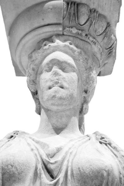 Caryatid의 그리스 고 대 동상 — 스톡 사진