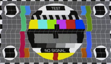 Sinyal yok test tv ekran kartı, eski bir tv