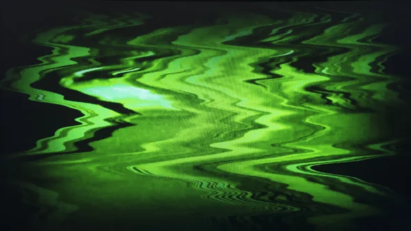 Yeşil taramalı tv statik gürültü — Stok fotoğraf
