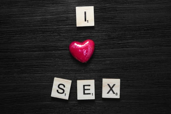 Miluji sex koncept — Stock fotografie