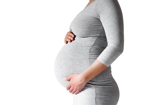Egy terhes nő hasa — Stock Fotó