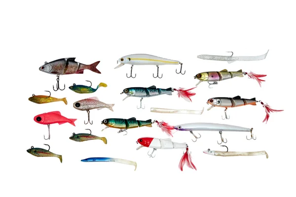 Fishing baits isolated on white background — Stock Photo, Image
