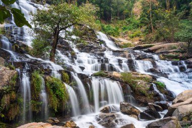 Mae Ya Şelalesi Doi Inthanon Milli Parkı, Chom Tanga Bölgesi, Chiang Mai Eyaleti, Tayland