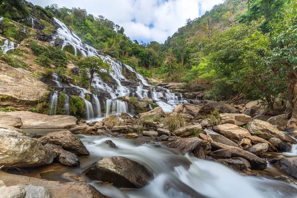 Mae Vodopád Národním Parku Doi Inthanon Chom Thong District Provincie — Stock fotografie