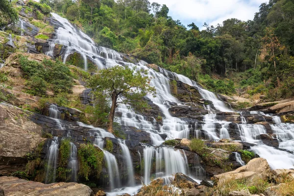 Mae Vodopád Národním Parku Doi Inthanon Chom Thong District Provincie — Stock fotografie