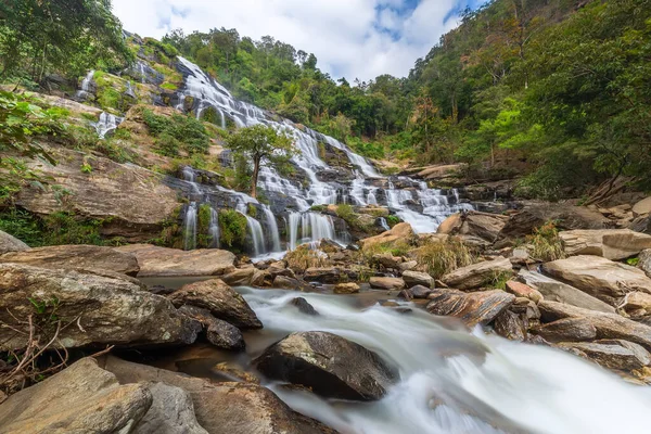 Mae Vodopád Národním Parku Doi Inthanon Chom Thong District Provincie — Stock fotografie