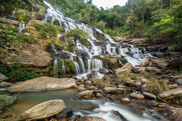 Mae Vodopád Národním Parku Doi Inthanon Chom Thong District Provincie — Stock fotografie