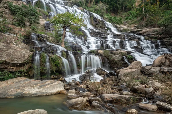 Mae Vodopád Národním Parku Doi Inthanon Chom Thong District Provincie — Stock fotografie