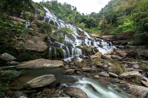 Mae Vodopád Národním Parku Doi Inthanon Chom Thong District Provincie — Stock fotografie