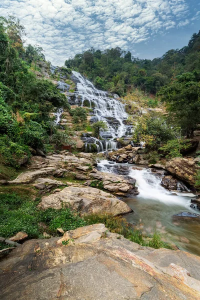 Cachoeira Mae Parque Nacional Doi Inthanon Distrito Chom Thong Província — Fotografia de Stock