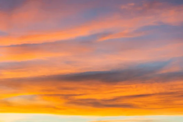 Cielo Naranja Claro Atardecer Color Degradado Textura Del Cielo Fondo — Foto de Stock