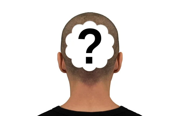 Head question mark — Stock Photo, Image