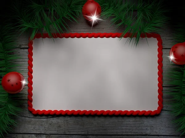 Christmas label on table — Stock Photo, Image