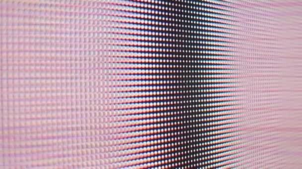 Diode screen with pixels, background, copy space. Monitor and illuminated — Stock Video