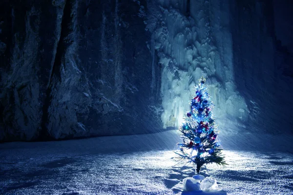 Silvesterbaum in der Nacht Stockfoto