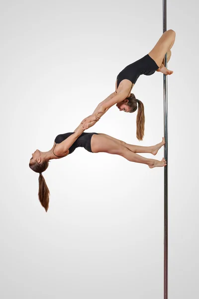 Pole Dance Duett — Stockfoto