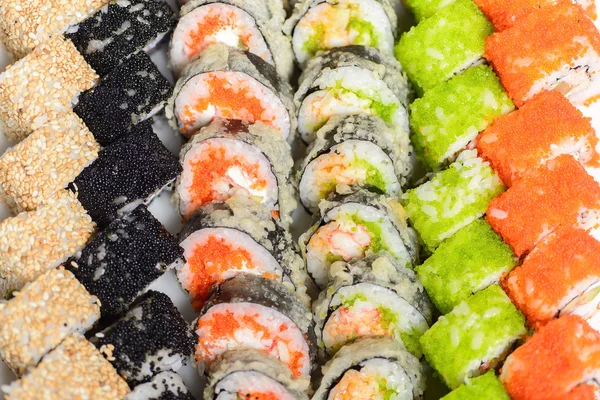 Plat japonais de rouleaux de sushi Photos De Stock Libres De Droits