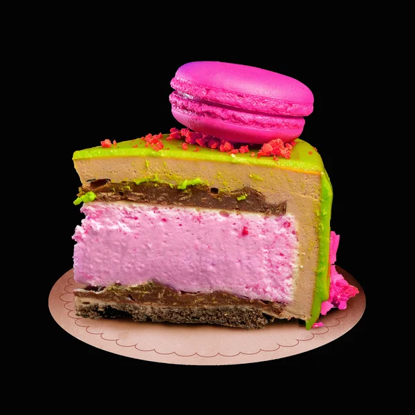 Schnitt von hellem Dessert — Stockfoto