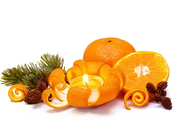 Kaars voor tangerine — Stockfoto