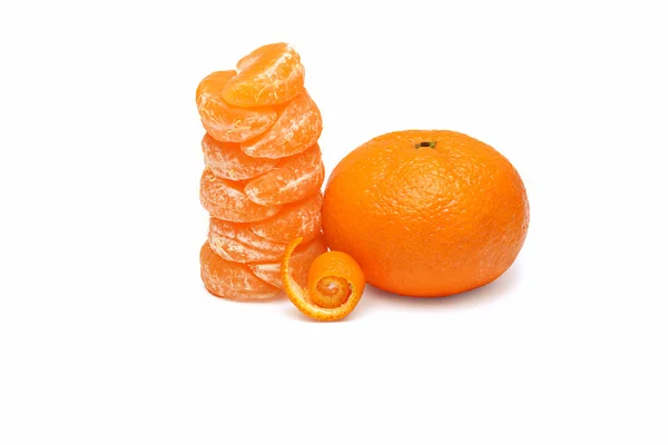 Tangerines sur blanc — Photo