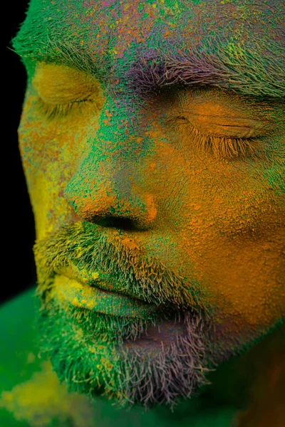 Holi faccia ansiosa — Foto Stock