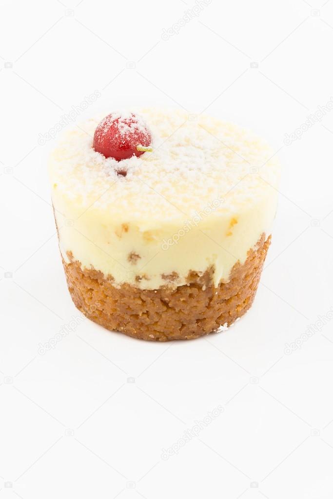 Mini cheesecake with vanilla panna cotta