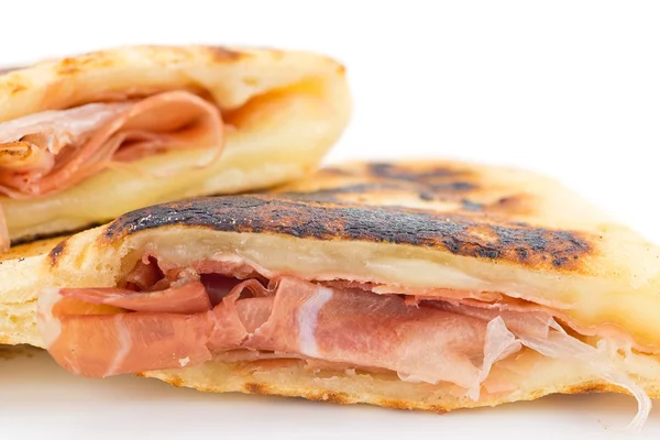 Bread with ham — Stock Photo, Image