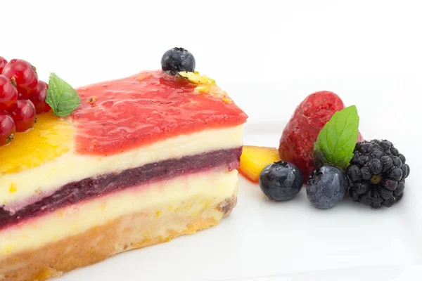 Torta con gelatina di frutta — Foto Stock