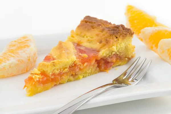 Tårta med orange marmelad Stockbild