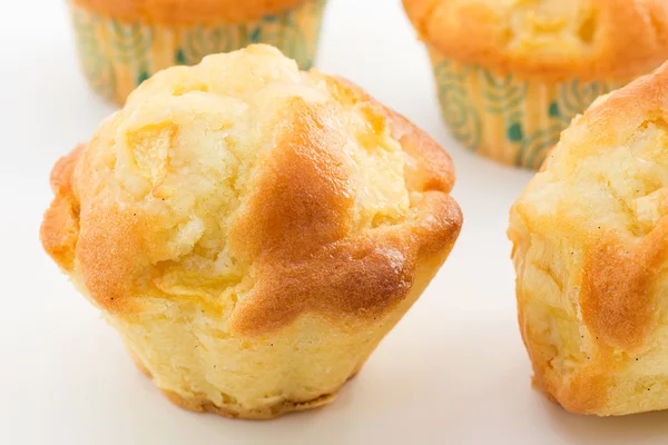 Muffin mit Äpfeln lizenzfreie Stockbilder