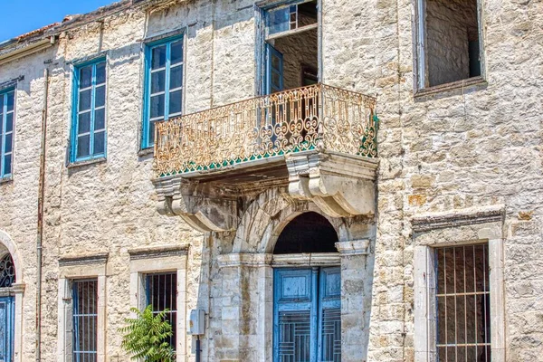 Dveře Opuštěného Domu Limassolu Kypru — Stock fotografie