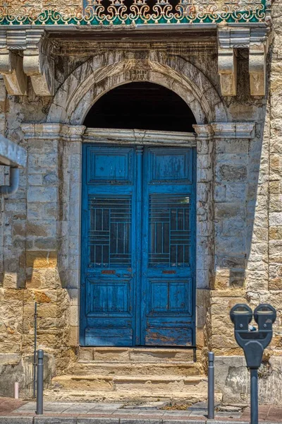 Porta Abandono Casa Limassol Chipre — Fotografia de Stock